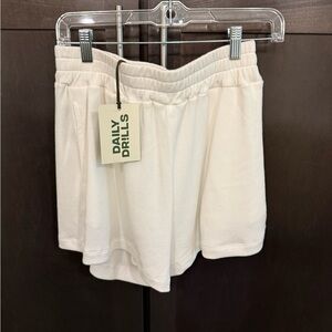 Daily Drills White Shorts for Lounge/Comfort